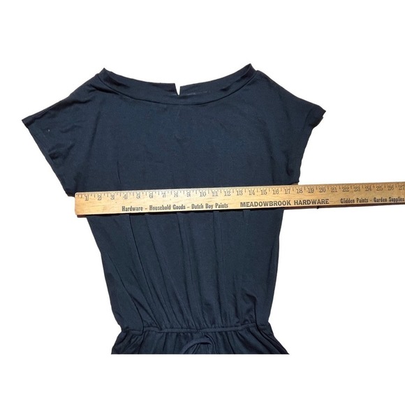 Women's Black Romper with Drawstring waist. Size Small. Unbranded. - Picture 3 of 6